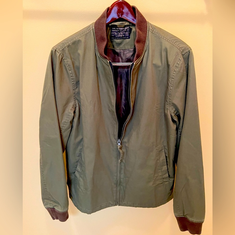 J Crew Bomber Jacket Green Small